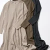 Vestido de jersey cepillado para mujer Vestido de jersey cepillado para mujer