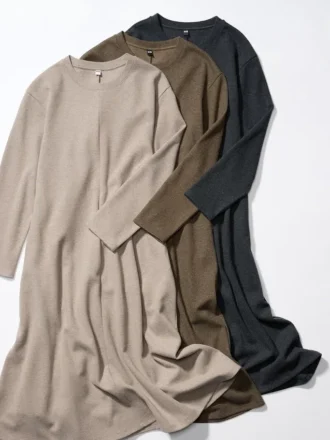 Vestido de jersey cepillado para mujer