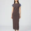 Vestido de punto de algodón 3D Knit para mujer Vestido de punto de algodón 3D Knit para mujer
