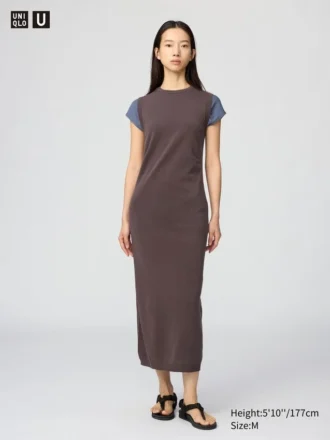 Vestido de punto de algodón 3D Knit para mujer