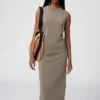 Vestido de punto de algodón 3D Knit para mujer Vestido de punto de algodón 3D Knit para mujer