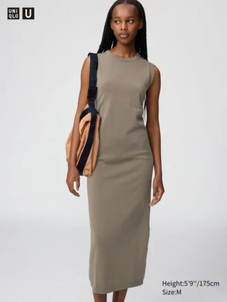 Vestido de punto de algodón 3D Knit para mujer