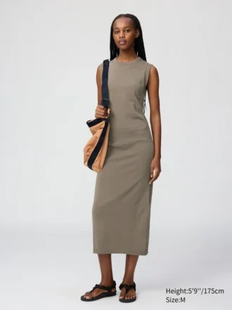 Vestido de punto de algodón 3D Knit para mujer