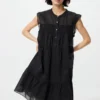 Vestido escalonado de algodón ligero para mujer Vestido escalonado de algodón ligero para mujer