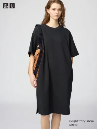Vestido holgado de algodón AIRism para mujer