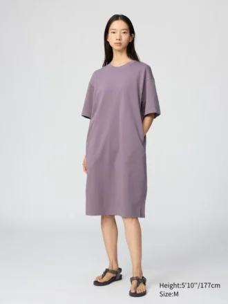 Vestido holgado de algodón AIRism para mujer